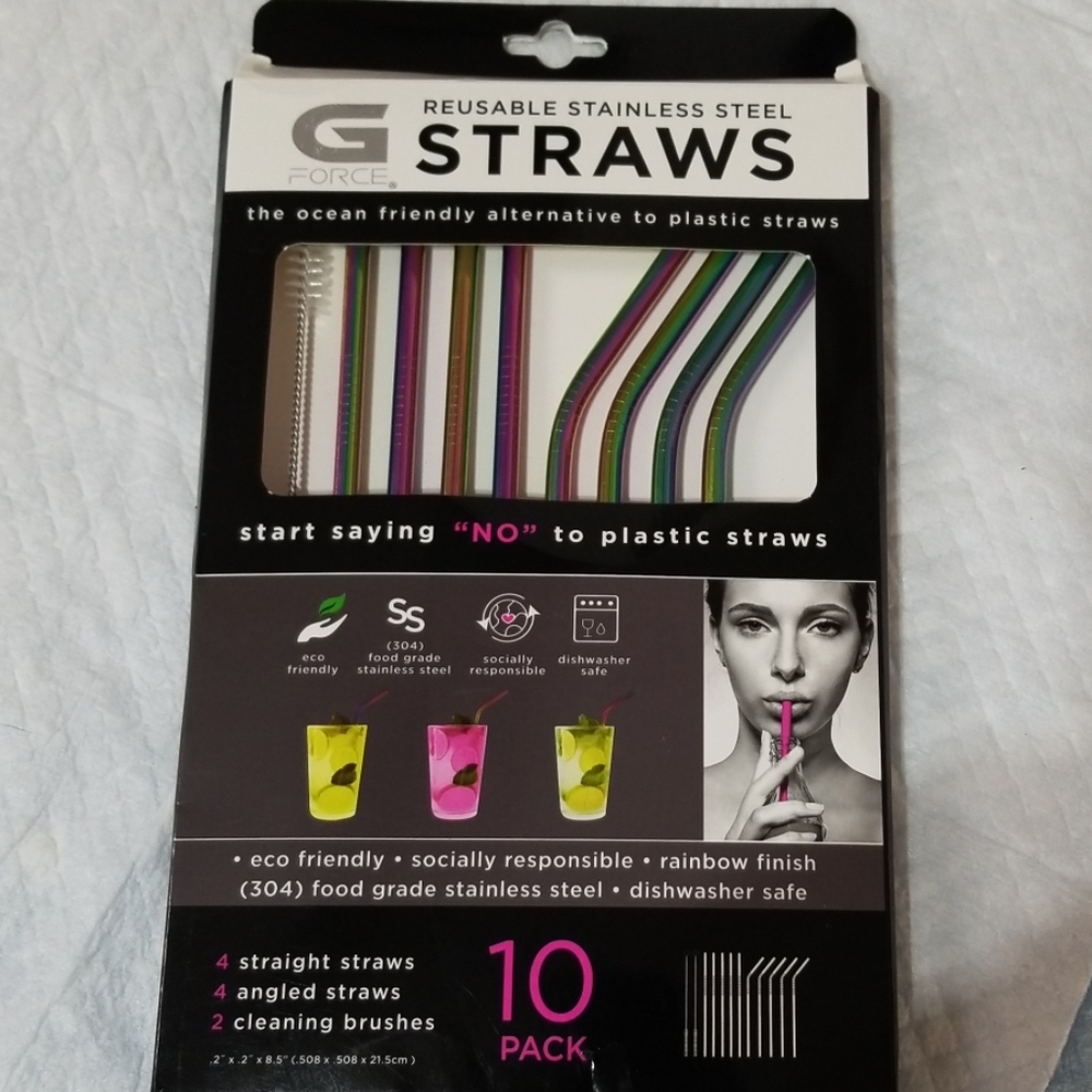 Reusable stainless steel straws